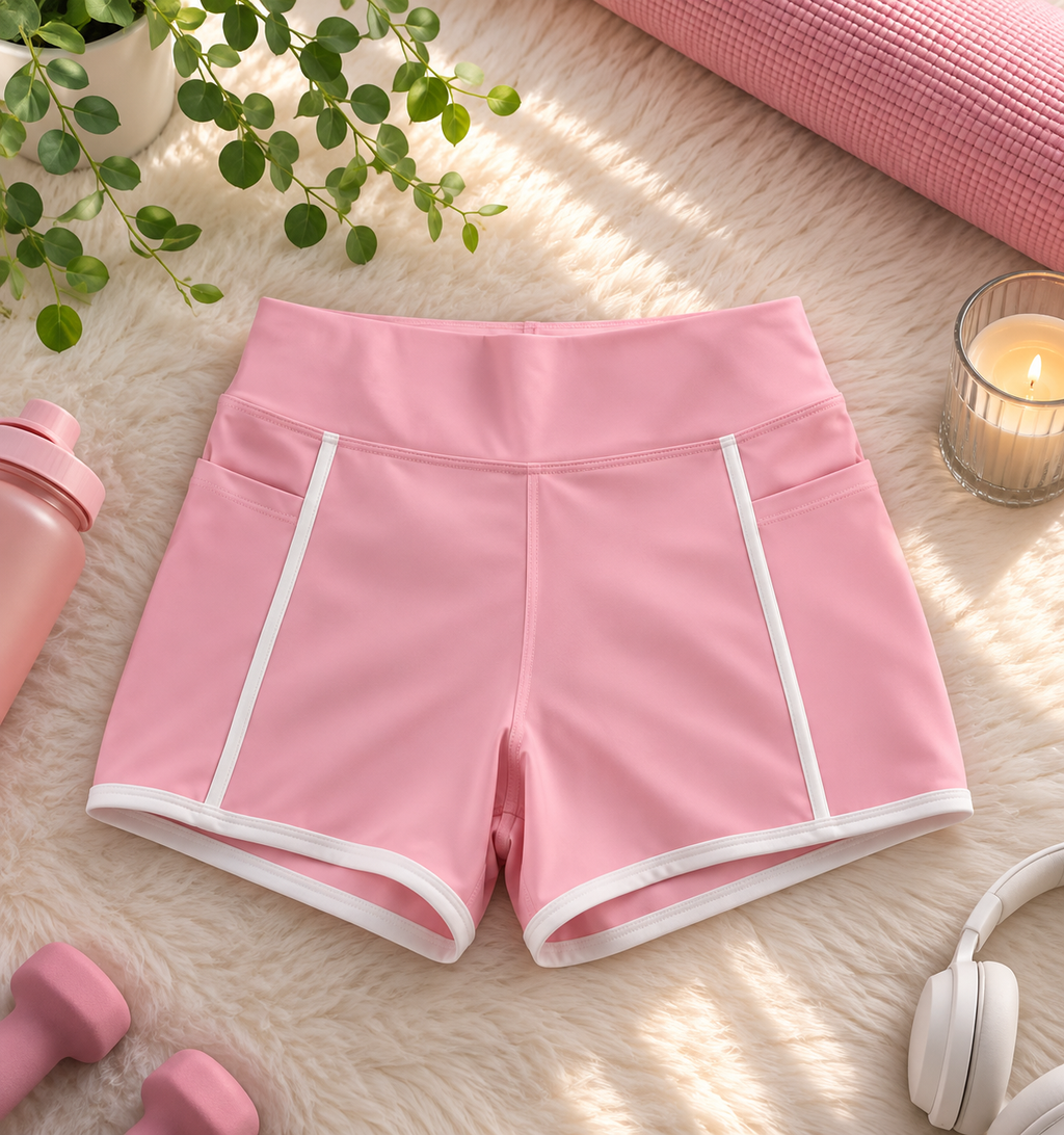 Nadia – Sport-Shorts mit Kontrastpaspel und Seitentaschen