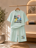 Oversize T-Shirt & Shorts Set – Mintgrün, ab 14 Jahren | Velunar