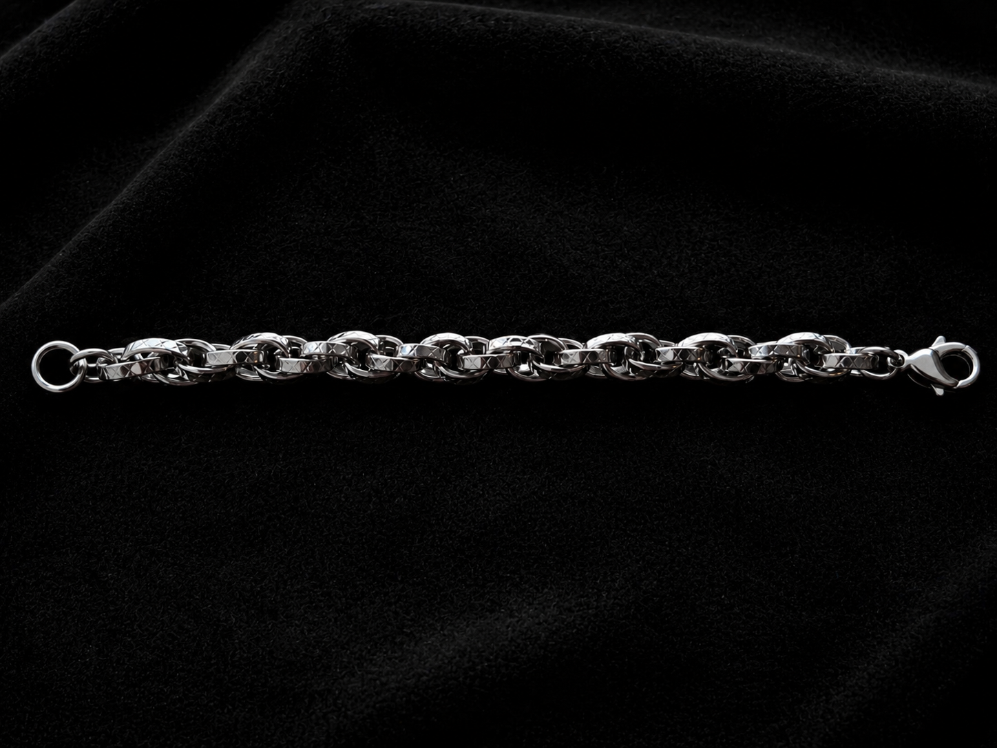 Altair – Armband silberfarben, klassische Ankerkette für Herren