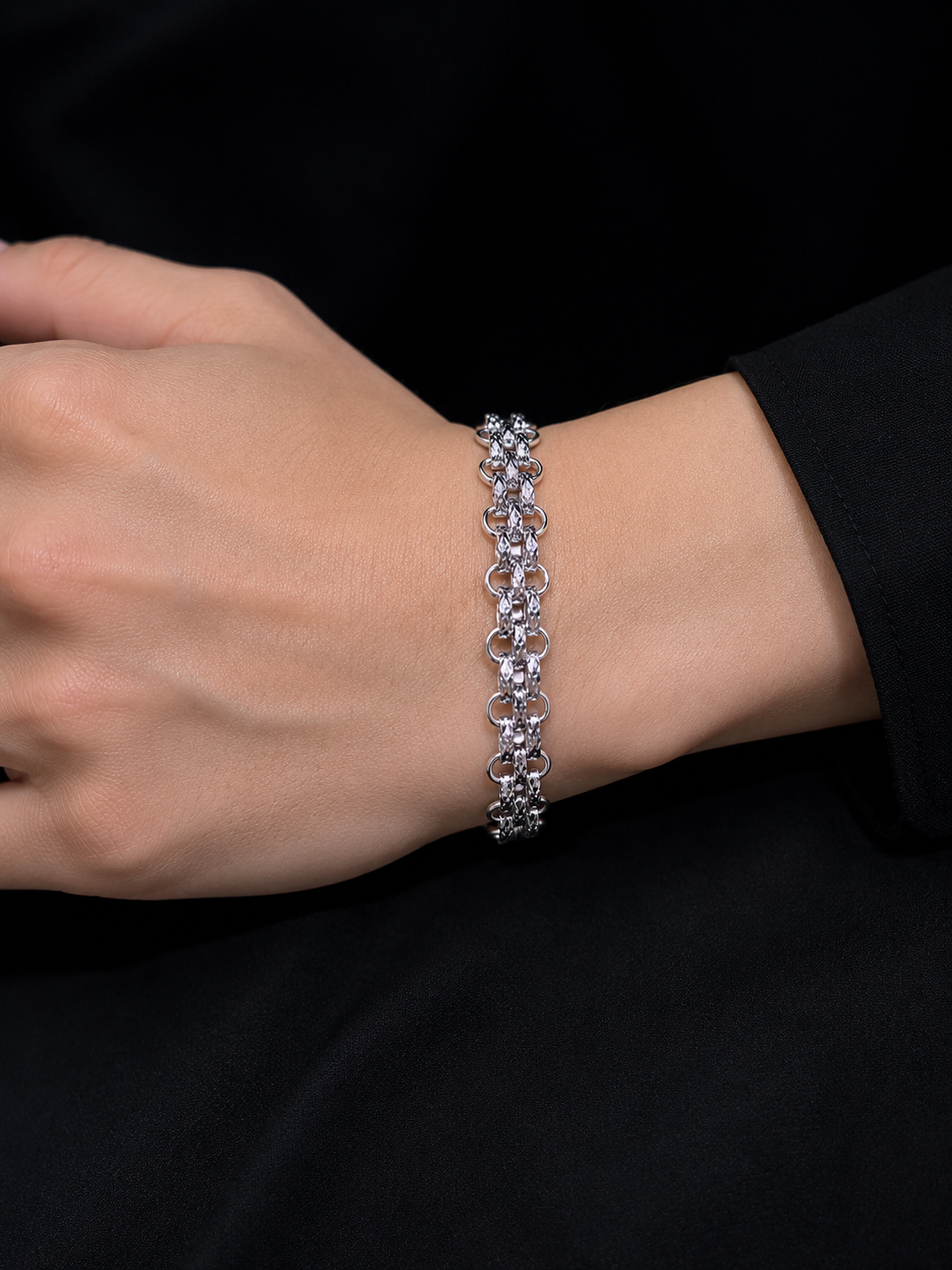 Sirius – Armband silberfarben, kräftige Gliederkette